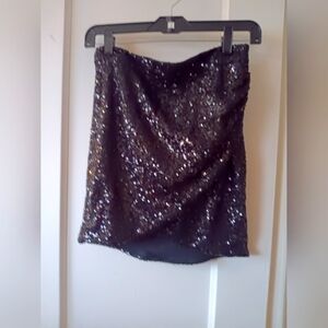 Sequin Black Skirt by Forever 21. Size S
